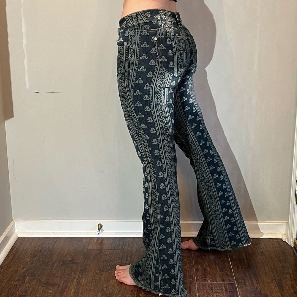 Premier by Rue21 Boho Pattern Flare Jeans -  7/8